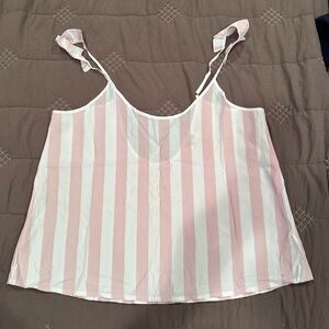 Show Me Your MuMu Pink and White Striped Tank Top